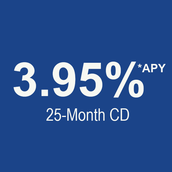 3.95% - 25 month CD