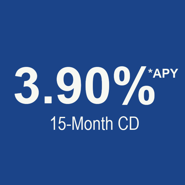 3.90% - 15 month CD